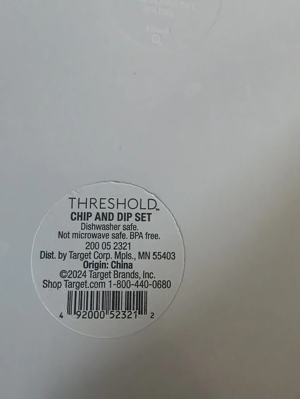 Threshold White Ceramic 5-Section Snack Server with Center Dip Bowl